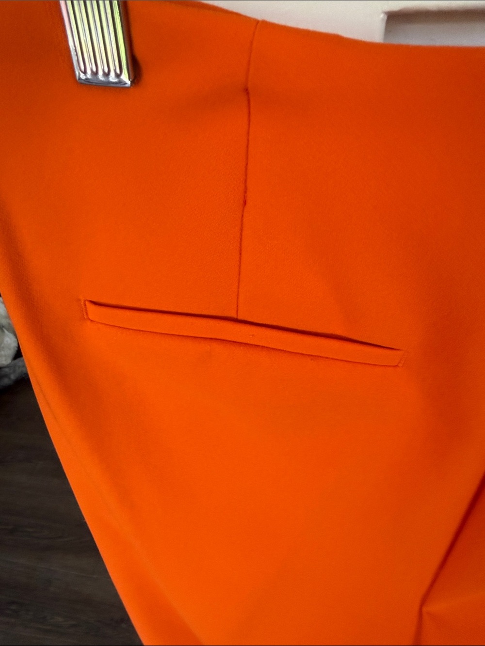 Rachel Zoe Tangerine Orange Ankle pants Pockets 8 - Picture 7 of 8